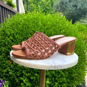 Like New Schutz Laisla Leather Slide Heels